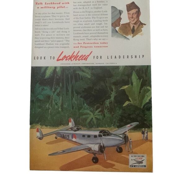 Vintage 1941 Lockheed Talk With a Military Pilot Ad Advertisement - Picture 3 of 4
